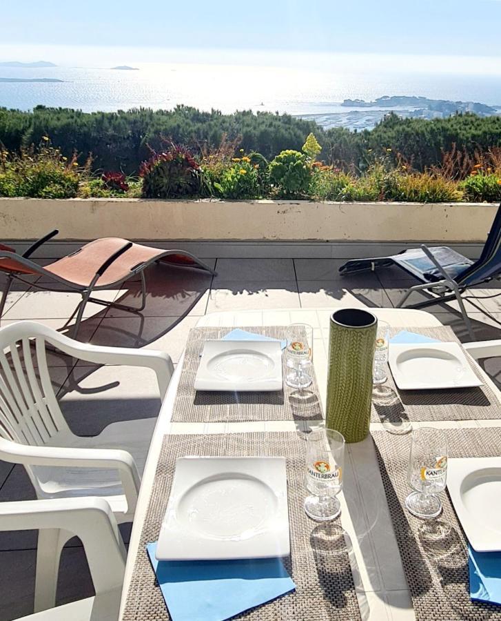 Vue Mer Panoramique Et Piscine Bandol Buitenkant foto